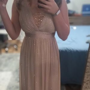 Sparkly pink maxi dress